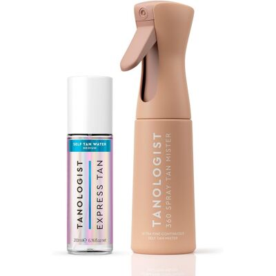 Tanologist Medium Self-Tan Water 200 Ml + Tanologist 360 Spray Tan Mister 250ml Tanologist Medium Self-Tan Water 200 Ml + Tanologist 360 Spray Tan Mister 250ml