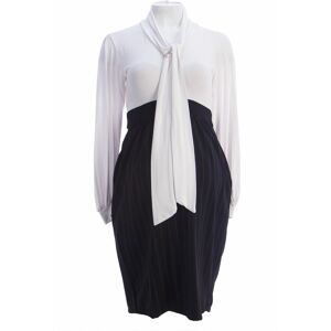 Olian Maternity Women'S White Tie Neck Colorblock Empire Waist Dress Olian Maternity Women'S White Tie Neck Colorblock Empire Waist Dress