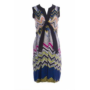 Olian Maternity Women'S Blue Zig Zag Print Twist Tie Sleeveless Dress Nwt Olian Maternity Women'S Blue Zig Zag Print Twist Tie Sleeveless Dress Nwt