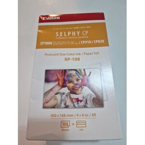 Canon Selphy Rp-108 Ink - 108 Sheets Postcard Size - for Selphy Printers Canon Selphy Rp-108 Ink - 108 Sheets Postcard Size - for Selphy Printers