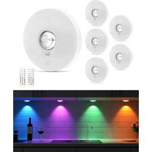 Does Not Apply Rechargeable Rgb Puck Lights With Remote Control, 1500mah Battery Under Cupboard Does Not Apply Rechargeable Rgb Puck Lights With Remote Control, 1500mah Battery Under Cupboard