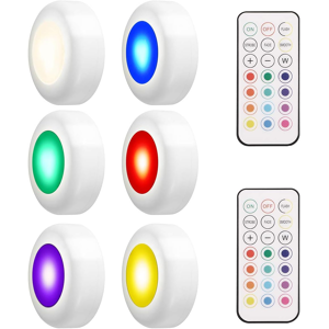 Does Not Apply Puck Lights Wireless Cabinet Night Light Remote Control, 6 Pack Portable Rgb+w D Does Not Apply Puck Lights Wireless Cabinet Night Light Remote Control, 6 Pack Portable Rgb+w D