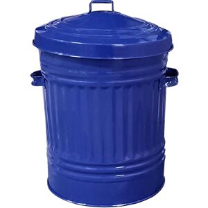 Ketoplastics 30l Galvanised Metal Bin Rubbish Waste Dustbin Animal Feed Storage Navy 46cm Ketoplastics 30l Galvanised Metal Bin Rubbish Waste Dustbin Animal Feed Storage Navy 46cm