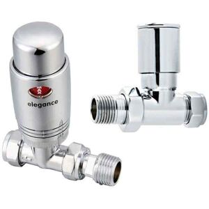 Sol*aire Heating Products Straight Towel Radiator Valves, Thermostatic, Round Chrome, Brass, ½” Bsp Sol*aire Heating Products Straight Towel Radiator Valves, Thermostatic, Round Chrome, Brass, ½” Bsp