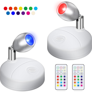 Does Not Apply 2 Pack Wireless Led Spotlights With Remote Control, Color Changing Rgb Battery S Does Not Apply 2 Pack Wireless Led Spotlights With Remote Control, Color Changing Rgb Battery S