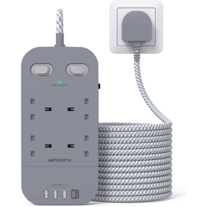 Does Not Apply Gray Extension Lead 5m, 4 Way Surge Protected Power Strip With Usb C Slots, Ext Does Not Apply Gray Extension Lead 5m, 4 Way Surge Protected Power Strip With Usb C Slots, Ext
