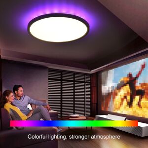 Ceiling Light Wifi Colorful Round Rgb Backlight 3-Color Variations Dimmable S Hg Ceiling Light Wifi Colorful Round Rgb Backlight 3-Color Variations Dimmable S Hg