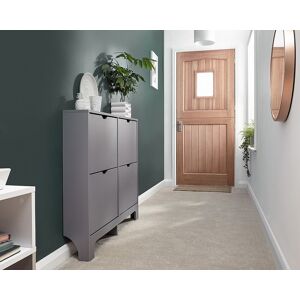 Gfw Grey Narrow Wall Mounted Shoe Storage Cabinet -Local Delivery Only Gfw Grey Narrow Wall Mounted Shoe Storage Cabinet -Local Delivery Only