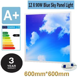 Kartols 12x 90w Sky Cloud Pattern Led Flat Slim Panel Light Ceiling Lamp 600x600mm + Dr Kartols 12x 90w Sky Cloud Pattern Led Flat Slim Panel Light Ceiling Lamp 600x600mm + Dr