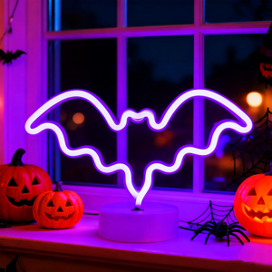 Does Not Apply Led Purple Neon Sign Battery/usb Powered Halloween Bat Shape Neon Lamp With Base Does Not Apply Led Purple Neon Sign Battery/usb Powered Halloween Bat Shape Neon Lamp With Base