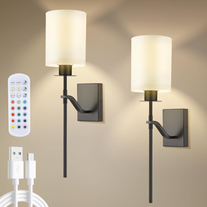 Does Not Apply 2pcs Battery Operated Wall Sconce, 5000mah Rechargeable Wireless Wall Lights Wit Does Not Apply 2pcs Battery Operated Wall Sconce, 5000mah Rechargeable Wireless Wall Lights Wit