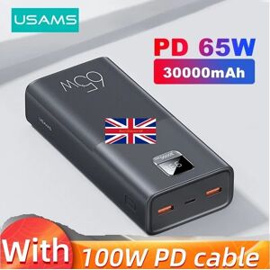 Usams 65w Power Bank 30000ma Portable Battery Charger For Iphone Laptop Tablet Usams 65w Power Bank 30000ma Portable Battery Charger For Iphone Laptop Tablet