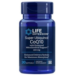 Life Extension Super Ubiquinol CoQ10, 200 mg - Mitochondrial Support Dietary Supplement Life Extension Super Ubiquinol CoQ10, 200 mg - Mitochondrial Support Dietary Supplement