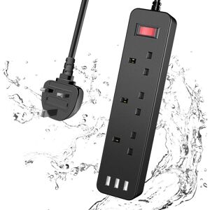 Clowfly Outdoor Extension Lead With Usb Slots, Waterproof Power Strip With 3 Way Outlet Clowfly Outdoor Extension Lead With Usb Slots, Waterproof Power Strip With 3 Way Outlet