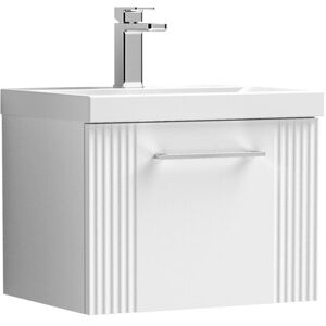 Balterley Wall Hung 1 Drawer Bathroom Vanity Basin Unit, Thin-Edge 500mm, Satin White Balterley Wall Hung 1 Drawer Bathroom Vanity Basin Unit, Thin-Edge 500mm, Satin White