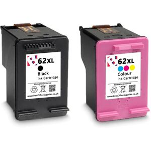 HP 62 XL Black & Colour Refilled Ink Cartridges - Printer HP 62 XL Black & Colour Refilled Ink Cartridges - Printer
