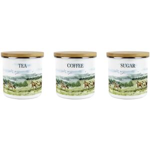 Purely Home Wild Horses Tea Coffee & Sugar Canister Set - 600ml Kitchen Storage Horse Gifts Purely Home Wild Horses Tea Coffee & Sugar Canister Set - 600ml Kitchen Storage Horse Gifts