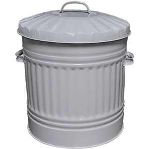 Ketobarrow 40l Retro Style Metal Rubbish Bin – Durable Stylish Dustbin Feed Bin Waste Grey Ketobarrow 40l Retro Style Metal Rubbish Bin – Durable Stylish Dustbin Feed Bin Waste Grey