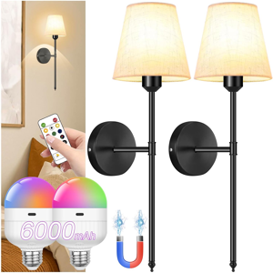 Does Not Apply Battery Operated Wall Lights Set Of Two,6000mah Wireless Wall Lights With Remote Does Not Apply Battery Operated Wall Lights Set Of Two,6000mah Wireless Wall Lights With Remote