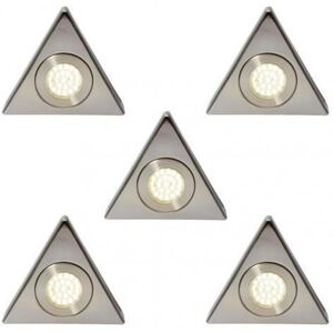 Litecraft Scott Under Cabinet Light 1.5 Watt Warm White Led In Nickel - 5 Pack Litecraft Scott Under Cabinet Light 1.5 Watt Warm White Led In Nickel - 5 Pack