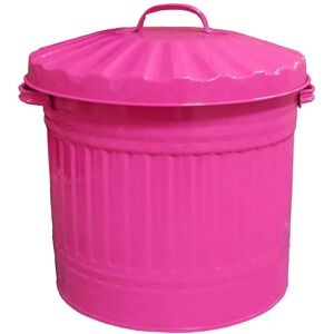 Ketobarrow Retro Style Pink Metal Rubbish Bin – Dustbin Feed Bin Waste Bin 40l Ketobarrow Retro Style Pink Metal Rubbish Bin – Dustbin Feed Bin Waste Bin 40l