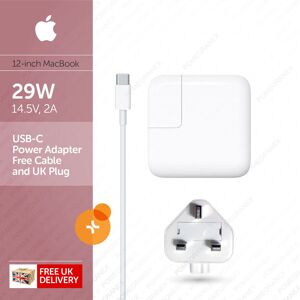 Apple Replacement 29w/30w Usb C Power Adapter (Charger) + Cable - Macbook 12\" :: A1540 Apple Replacement 29w/30w Usb C Power Adapter (Charger) + Cable - Macbook 12\" :: A1540