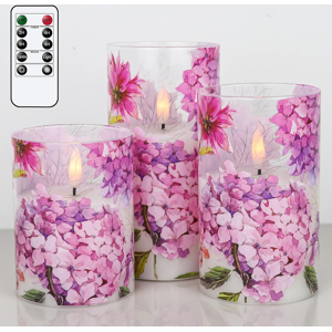Does Not Apply Pink Hydrangea Glass Led Candles Flickering With Remote, Flameless Battery Candl Does Not Apply Pink Hydrangea Glass Led Candles Flickering With Remote, Flameless Battery Candl
