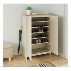 Gfw Lancaster 2 Door Shoe Cabinet Cream/ Oak Local Delivery Only Gfw Lancaster 2 Door Shoe Cabinet Cream/ Oak Local Delivery Only