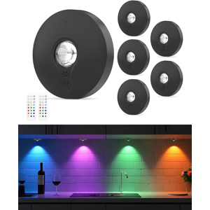 Does Not Apply Rechargeable Rgb Puck Lights With Remote Control, 1500mah Battery Under Cupboard Does Not Apply Rechargeable Rgb Puck Lights With Remote Control, 1500mah Battery Under Cupboard