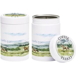 Purely Home Wild Horses Tea & Coffee Canister Set - Metal Kitchen Storage Tin Gifts Purely Home Wild Horses Tea & Coffee Canister Set - Metal Kitchen Storage Tin Gifts