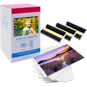 Canon Kp-108in Ink 4\"X 6\" Photo Paper Set For Selphy Cp1300 Cp1200 Cp1000 Cp910 Canon Kp-108in Ink 4\"X 6\" Photo Paper Set For Selphy Cp1300 Cp1200 Cp1000 Cp910