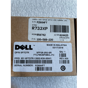 Dell 0p7d7r 25gbe Multi-Mode Fiber 100m 850nm Duplex Lc Connector Sfp+ P7d7r Dell 0p7d7r 25gbe Multi-Mode Fiber 100m 850nm Duplex Lc Connector Sfp+ P7d7r