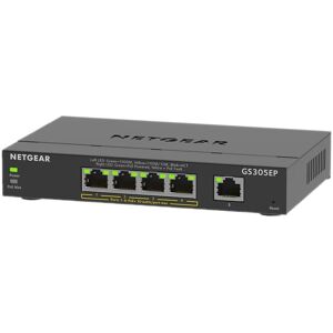 Netgear - 5 Port Poe+ Ethernet Plus Gigabit Managed Switch, 63w Poe Budget Netgear - 5 Port Poe+ Ethernet Plus Gigabit Managed Switch, 63w Poe Budget
