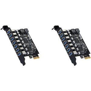 2x Usb 3.2 Pci Express Adapter Pci E To 7 Ports Usb3 Gen1 Expansion Adapter1351 2x Usb 3.2 Pci Express Adapter Pci E To 7 Ports Usb3 Gen1 Expansion Adapter1351