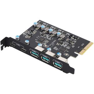 Pcie To Usb 3.2 Gen 2 Card With 10gbps Bandwidth 5-Port (3x Usb-A -2x5635 Pcie To Usb 3.2 Gen 2 Card With 10gbps Bandwidth 5-Port (3x Usb-A -2x5635