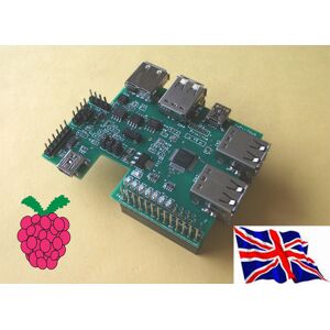 Pridopia Rs-Pi 7 Ports Usb Hub - I2c A/d D/a Rtc 1-Wire Board For Raspberry Pi Pridopia Rs-Pi 7 Ports Usb Hub - I2c A/d D/a Rtc 1-Wire Board For Raspberry Pi