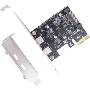 Sodial 4x(Pcie To Dual Type C Expansion Card Pci-E X1 To 2-Port Type-C Usb 3.21436 Sodial 4x(Pcie To Dual Type C Expansion Card Pci-E X1 To 2-Port Type-C Usb 3.21436