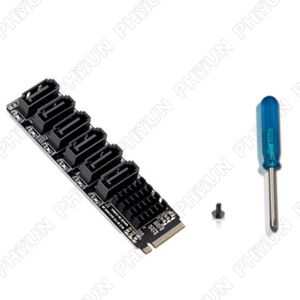 M.2 Nvme Pci-E Pcie 3.0 X4 X8 X16 To 6 Port 3.0 Sata Adapter Card 6gbps Asm1166 M.2 Nvme Pci-E Pcie 3.0 X4 X8 X16 To 6 Port 3.0 Sata Adapter Card 6gbps Asm1166