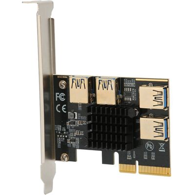 Pci‑e Riser Card Pci‑e X4 1 To 4 Pci Express 16x Slot Adapter Card Usb 3.0 A Hen Pci‑e Riser Card Pci‑e X4 1 To 4 Pci Express 16x Slot Adapter Card Usb 3.0 A Hen