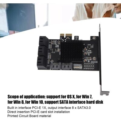 Pcie Card Built In Pci‑e 1x Interface 8xsata3.0 Output Interfaces Expans Ct Pcie Card Built In Pci‑e 1x Interface 8xsata3.0 Output Interfaces Expans Ct