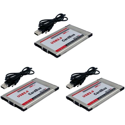 3x Pcmcia To Usb 2.0 Cardbus Dual 2 Port 480m Card Adapter For Laptop Pc3084 3x Pcmcia To Usb 2.0 Cardbus Dual 2 Port 480m Card Adapter For Laptop Pc3084