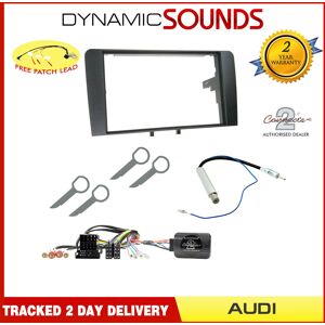 Connects2 Car Stereo Double Din Fascia & Stalk Adaptor Fitting Kit For Audi A3 2004-2006 Connects2 Car Stereo Double Din Fascia & Stalk Adaptor Fitting Kit For Audi A3 2004-2006