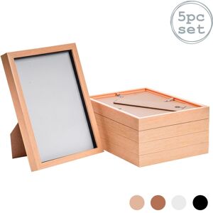 Nicola Spring 5x 3d Box Photo Frames Standing Hanging Picture Display A4 (8 X 12") Light Wood Nicola Spring 5x 3d Box Photo Frames Standing Hanging Picture Display A4 (8 X 12") Light Wood