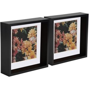Nicola Spring 5x 3d Deep Box Photo Frames Display 8 X 8\" With 6 X 6\" Mount Black/white Nicola Spring 5x 3d Deep Box Photo Frames Display 8 X 8\" With 6 X 6\" Mount Black/white