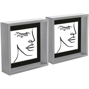 Nicola Spring 5x Grey 8" X 8" Acrylic 3d Deep Box Photo Picture Frame - Black 6" X 6" Mounts Nicola Spring 5x Grey 8" X 8" Acrylic 3d Deep Box Photo Picture Frame - Black 6" X 6" Mounts