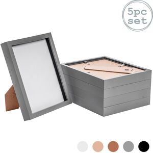 Nicola Spring 5x 3d Box Photo Frames Standing Hanging Craft Shadow Picture Frame 8 X 10" Grey Nicola Spring 5x 3d Box Photo Frames Standing Hanging Craft Shadow Picture Frame 8 X 10" Grey