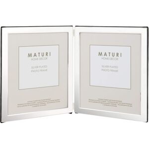 Maturi Double Photo Frame Silver Plated - Flat Edge Portrait, 5 X 7-Inch (13 X 18cm) Maturi Double Photo Frame Silver Plated - Flat Edge Portrait, 5 X 7-Inch (13 X 18cm)