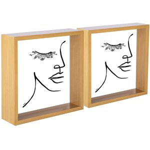 Nicola Spring 5x 3d Deep Box Photo Frames Standing Hanging Picture Display 8 X 8\" Light Wood Nicola Spring 5x 3d Deep Box Photo Frames Standing Hanging Picture Display 8 X 8\" Light Wood