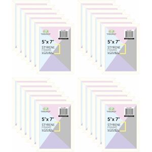 Plg (Set Of 24) 5\"X7\" White Styrene Photo Frame Portrait Poster Wall Hang Table Top Plg (Set Of 24) 5\"X7\" White Styrene Photo Frame Portrait Poster Wall Hang Table Top