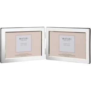 Maturi Double Photo Frame Silver Plated - Flat Edge Landscape, 4 X 6-Inch (10 X 15cm) Maturi Double Photo Frame Silver Plated - Flat Edge Landscape, 4 X 6-Inch (10 X 15cm)